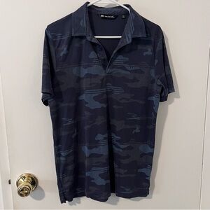 Travis Mathew Beachside Stealth Camo Golf Performance Polo Shirt Pima Cotton M